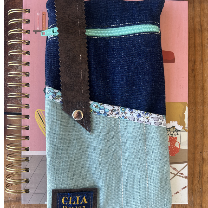 Estuche Nómade  Denim & Lino