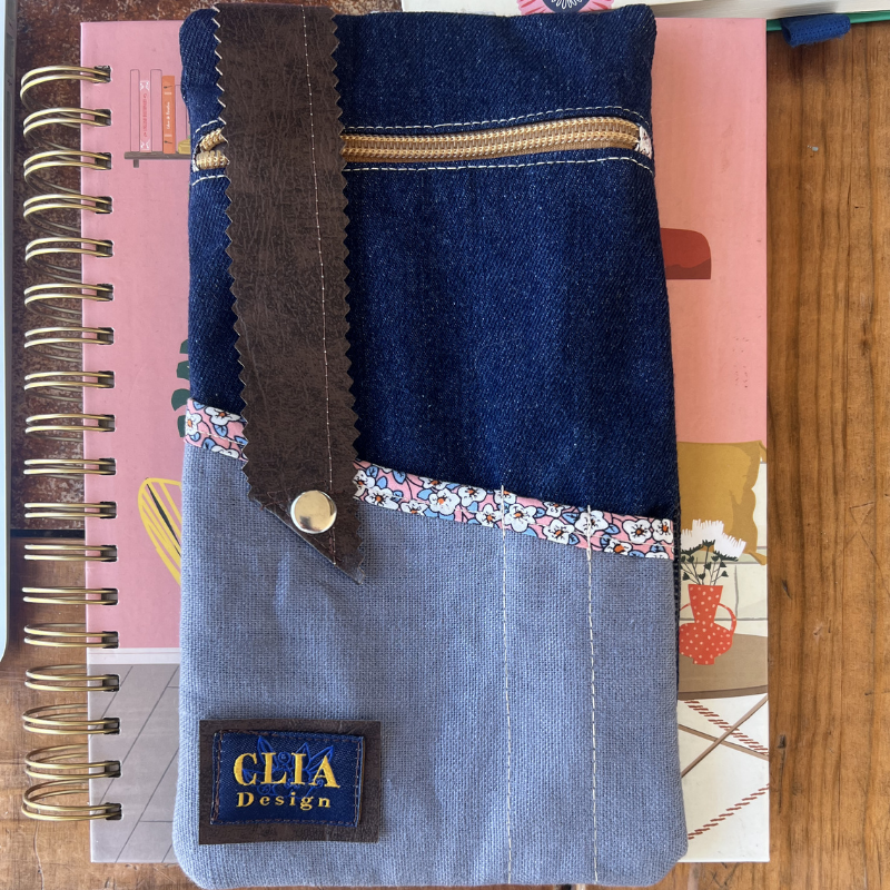 Estuche Nómade  Denim & Lino