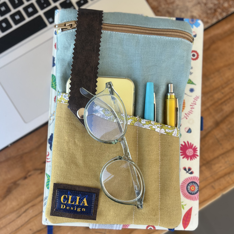 Estuche Nómade  Denim & Lino