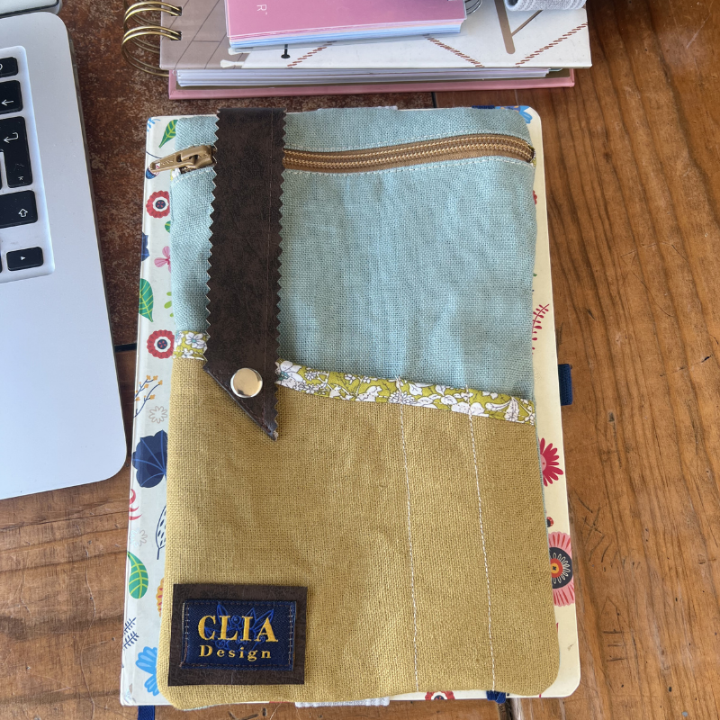 Estuche Nómade  Denim & Lino