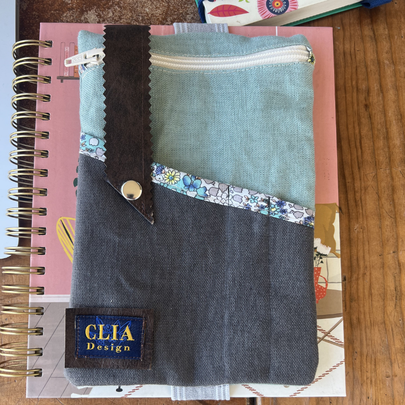 Estuche Nómade  Denim & Lino