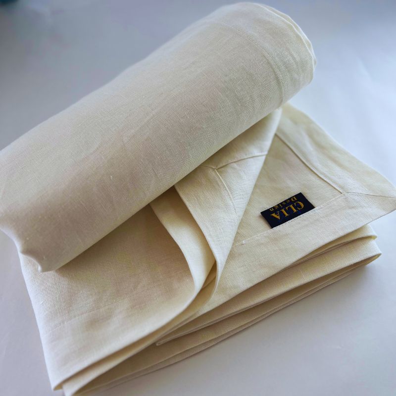 Mantel 100% Lino Heritage – Color Crudo (160x275 cm)