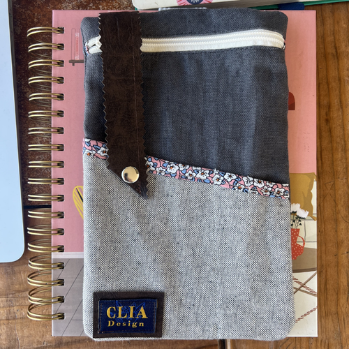 Estuche Nómade  Denim & Lino