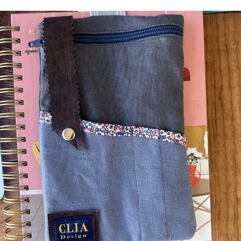 Estuche Nómade  Denim & Lino